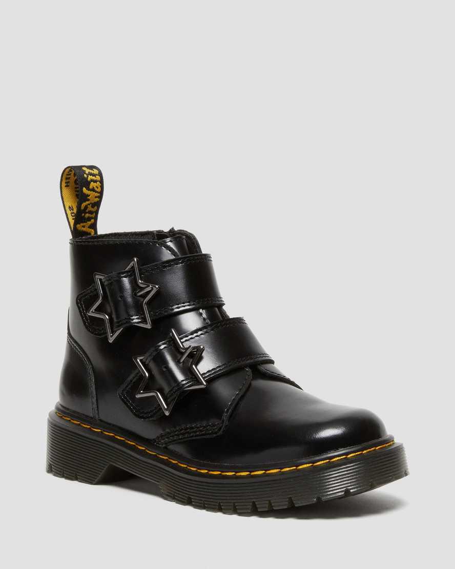 Dr Martens Junior Devon Bex Deri Çocuk Bilek Boy Bot Siyah  Türkiye |  15370-HBES