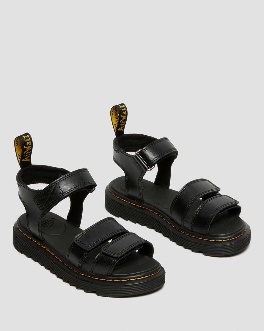 Dr Martens Junior Klaire Deri Askılı Çocuk Sandalet Siyah  Türkiye |  94165-JSIV