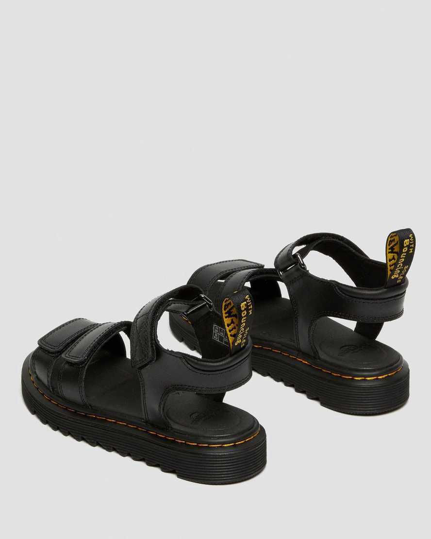 Dr Martens Junior Klaire Deri Askılı Çocuk Sandalet Siyah  Türkiye |  94165-JSIV