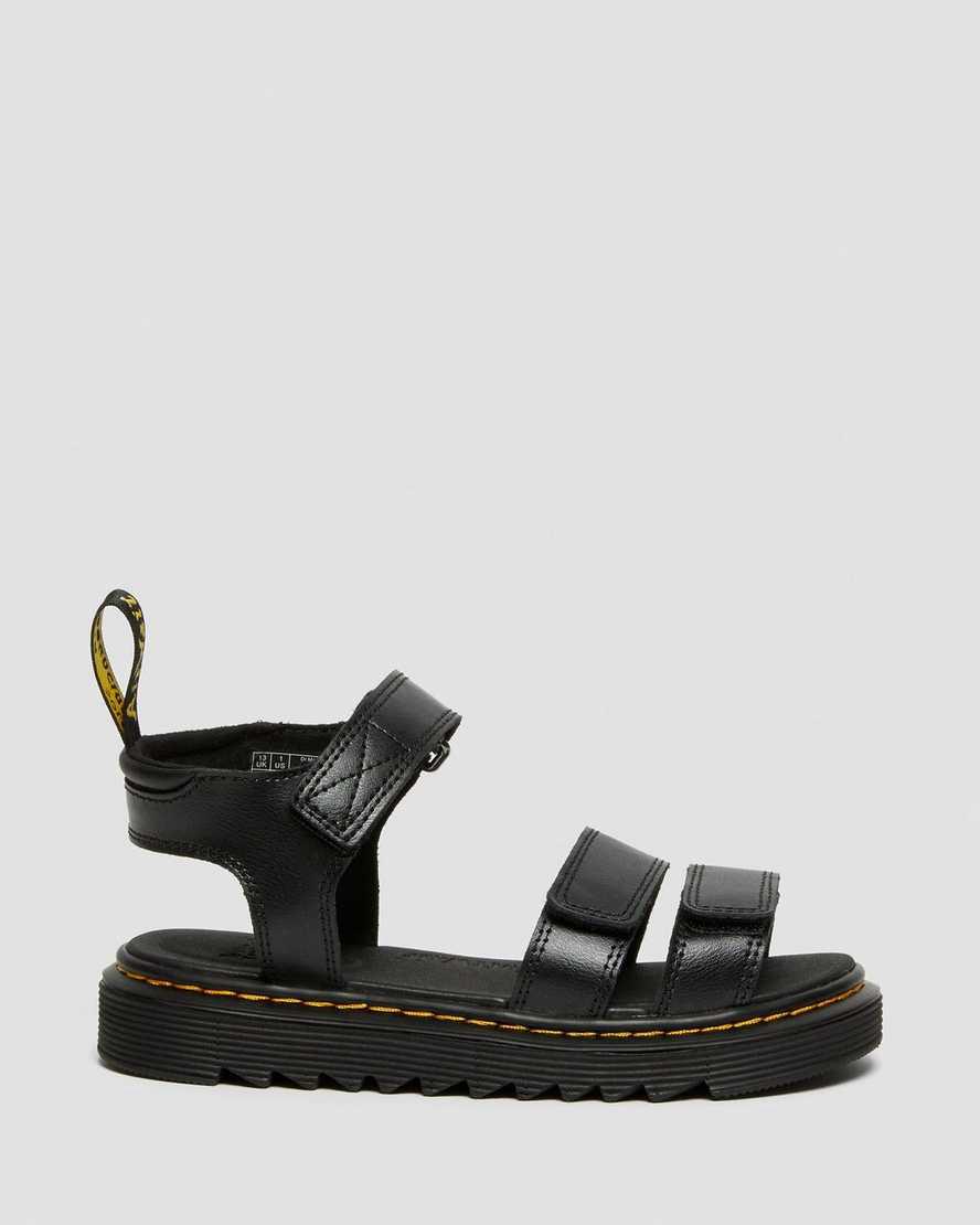 Dr Martens Junior Klaire Deri Askılı Çocuk Sandalet Siyah  Türkiye |  94165-JSIV