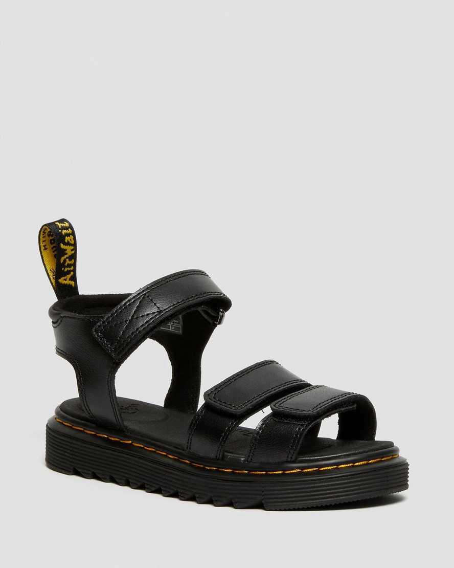Dr Martens Junior Klaire Deri Askılı Çocuk Sandalet Siyah  Türkiye |  94165-JSIV