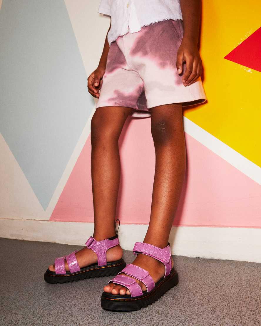 Dr Martens Junior Klaire Glitter Çocuk Sandalet Pembe  Türkiye |  36958-GUBC