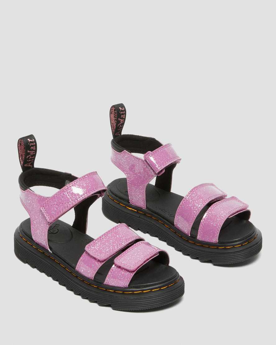 Dr Martens Junior Klaire Glitter Çocuk Sandalet Pembe  Türkiye |  36958-GUBC