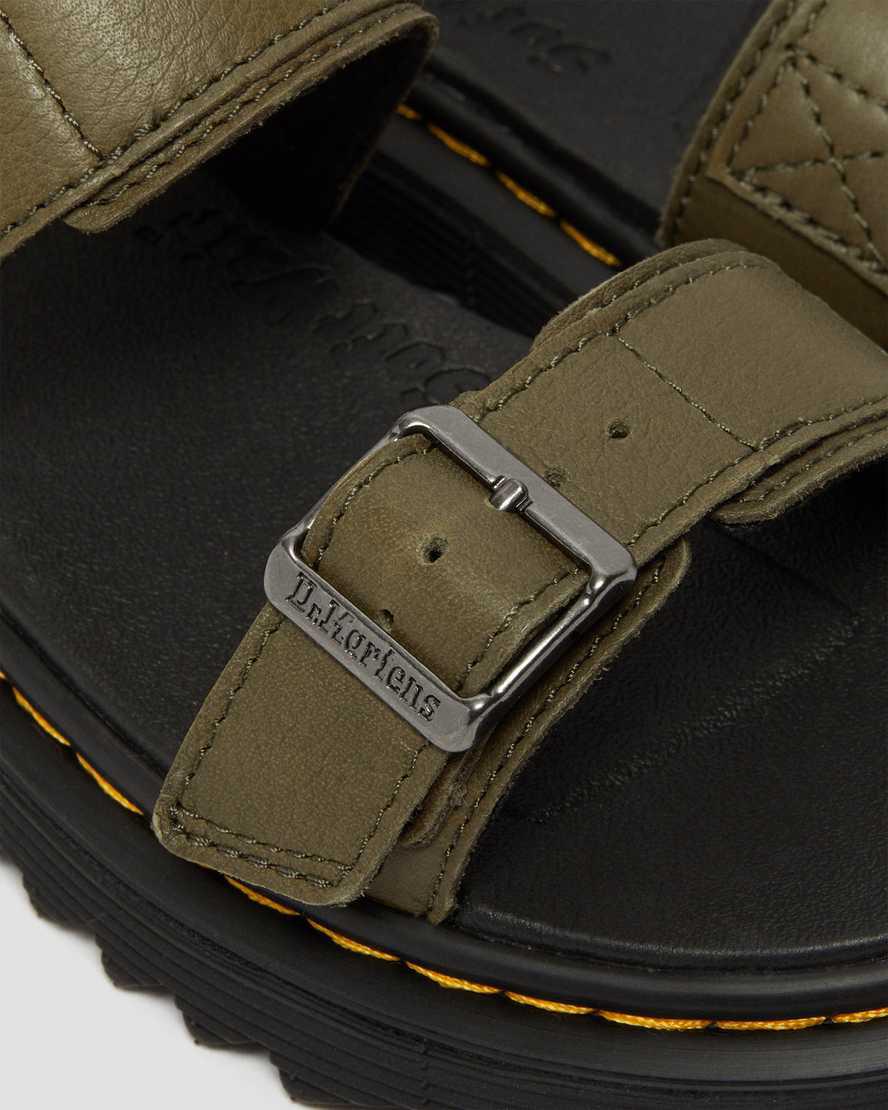 Dr Martens Junior Kyle Deri Çocuk Sandalet Zeytin Yeşili  Türkiye |  54268-NQXH