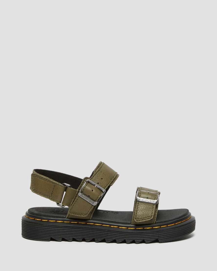Dr Martens Junior Kyle Deri Çocuk Sandalet Zeytin Yeşili  Türkiye |  54268-NQXH