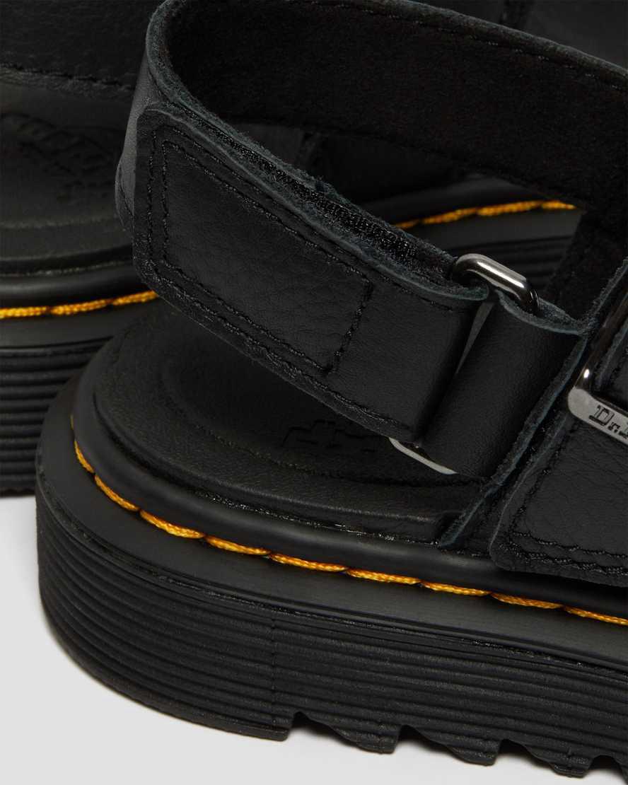 Dr Martens Junior Kyle Deri Çocuk Sandalet Siyah  Türkiye |  96230-RDEC