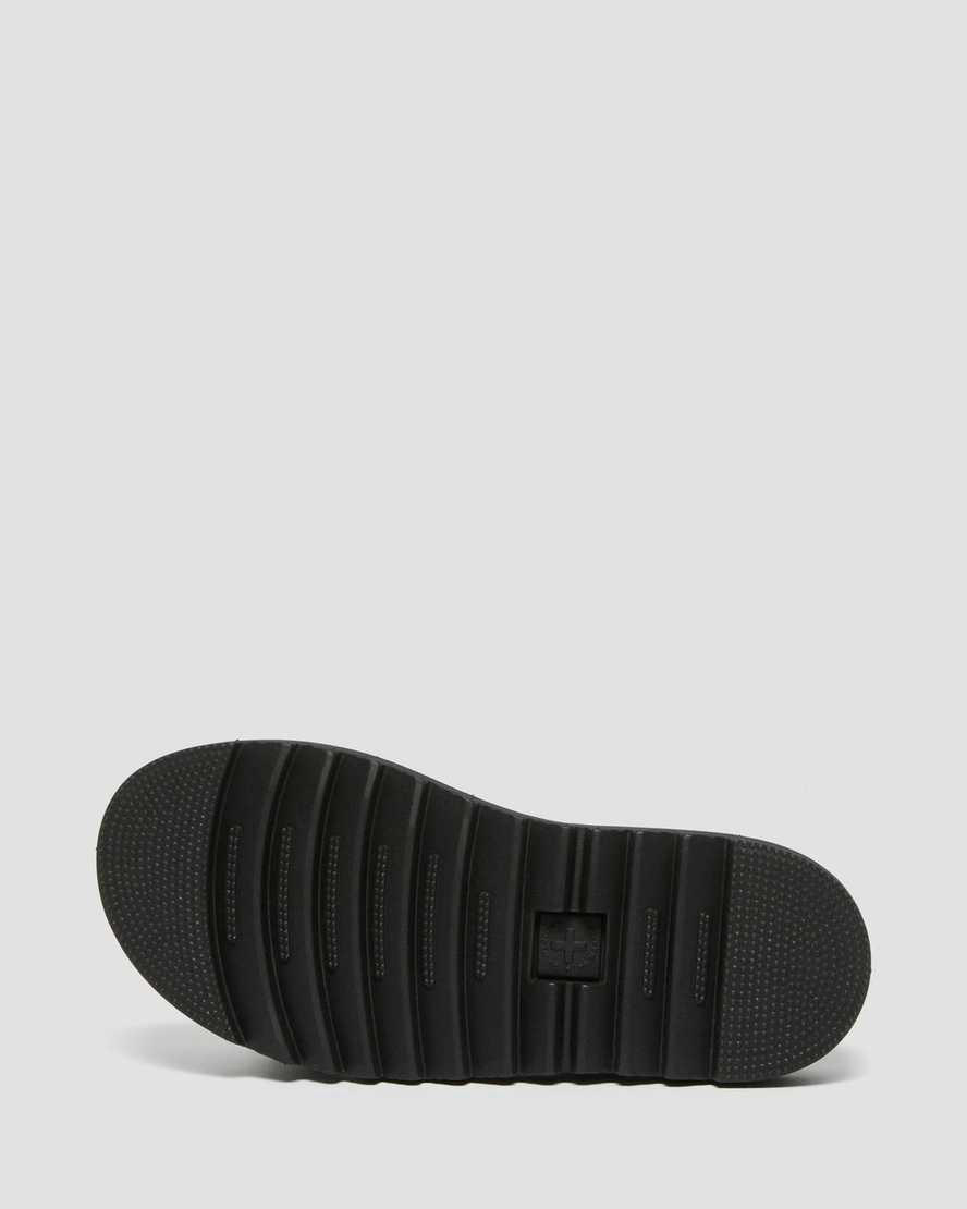Dr Martens Junior Kyle Deri Çocuk Sandalet Siyah  Türkiye |  96230-RDEC