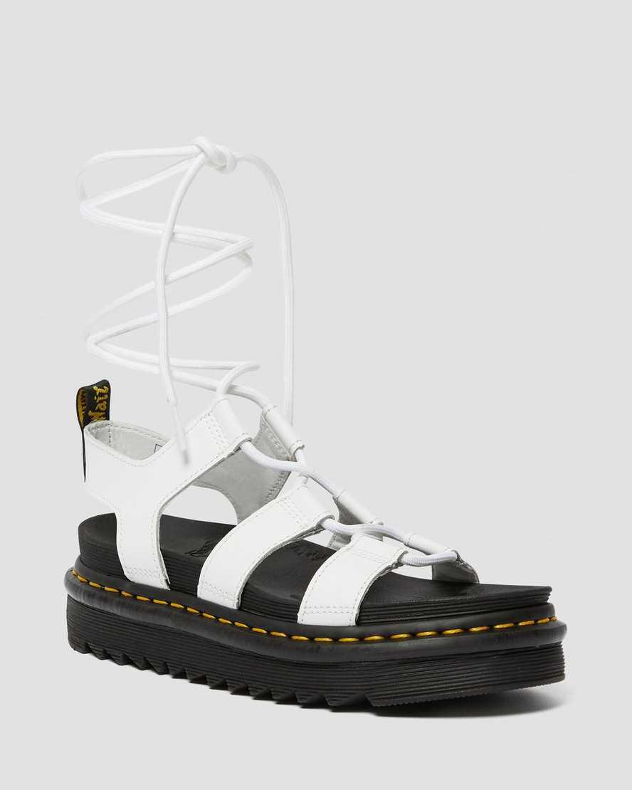 Dr Martens Nartilla Deri Gladiator Kadın Platform Sandalet Beyaz  Türkiye |  34761-IHPT