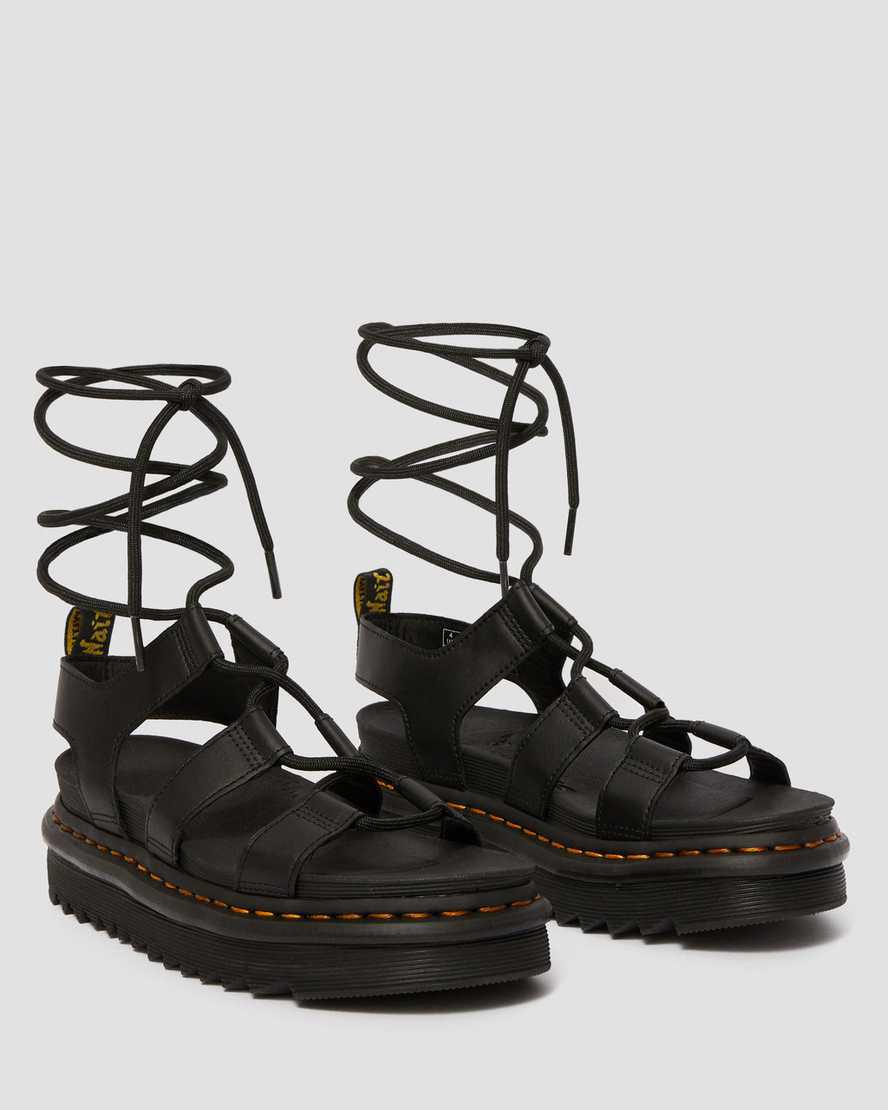 Dr Martens Nartilla Deri Kadın Gladyatör Sandalet Siyah  Türkiye |  40986-SWIM