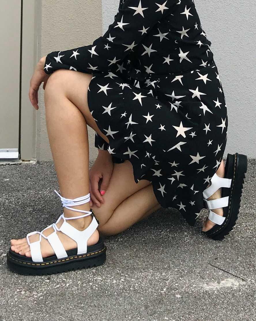 Dr Martens Nartilla Deri Kadın Gladyatör Sandalet Beyaz  Türkiye |  53197-JTSQ