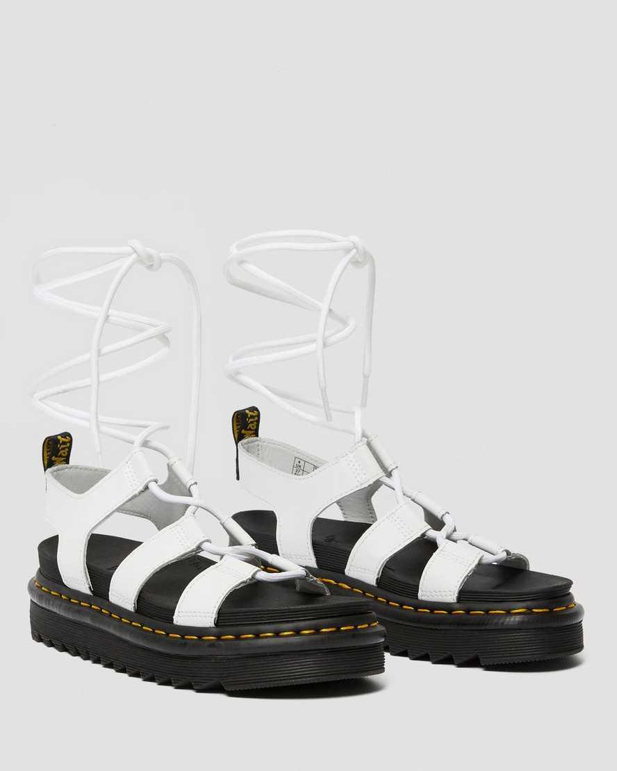 Dr Martens Nartilla Deri Kadın Gladyatör Sandalet Beyaz  Türkiye |  53197-JTSQ