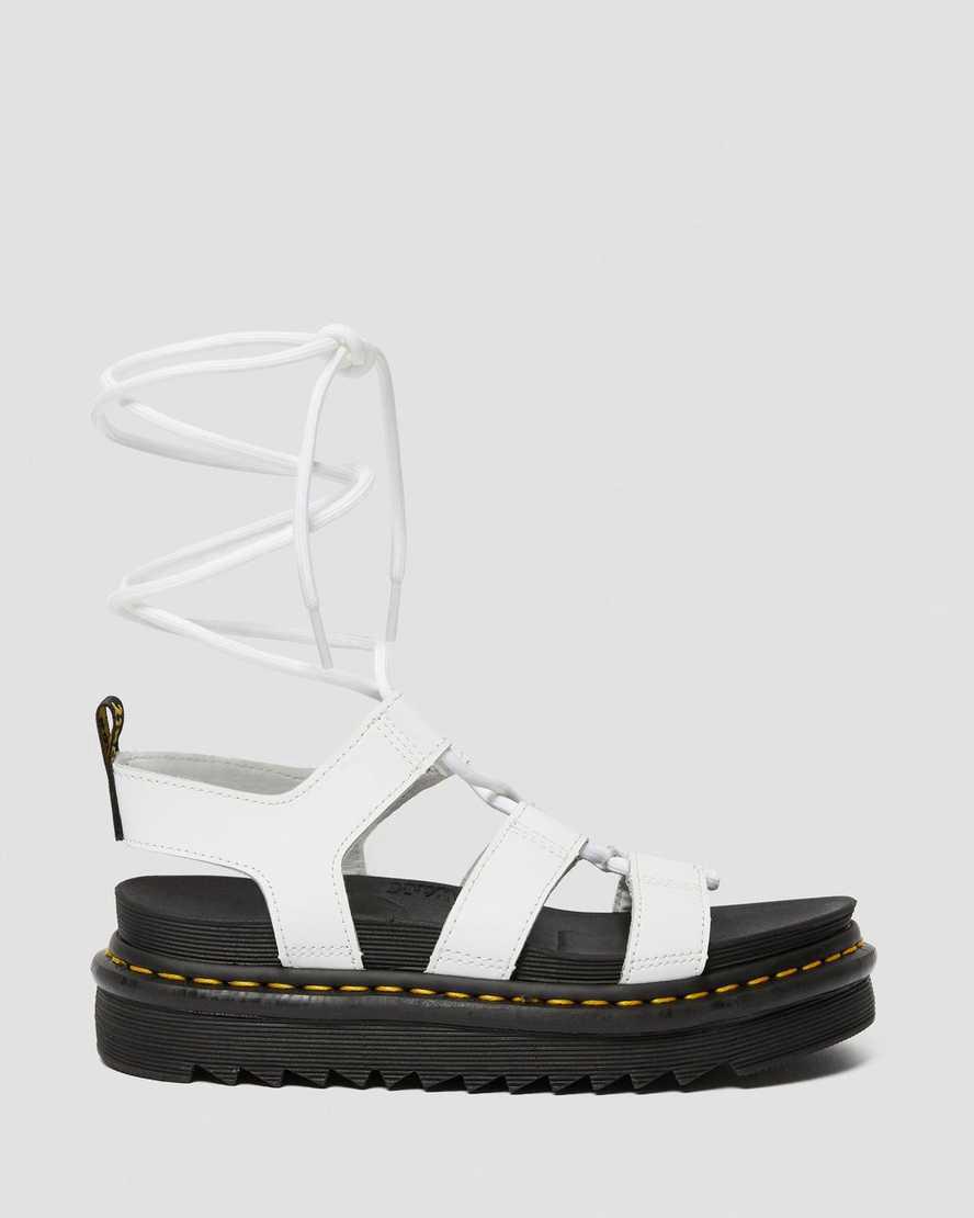 Dr Martens Nartilla Deri Kadın Gladyatör Sandalet Beyaz  Türkiye |  53197-JTSQ
