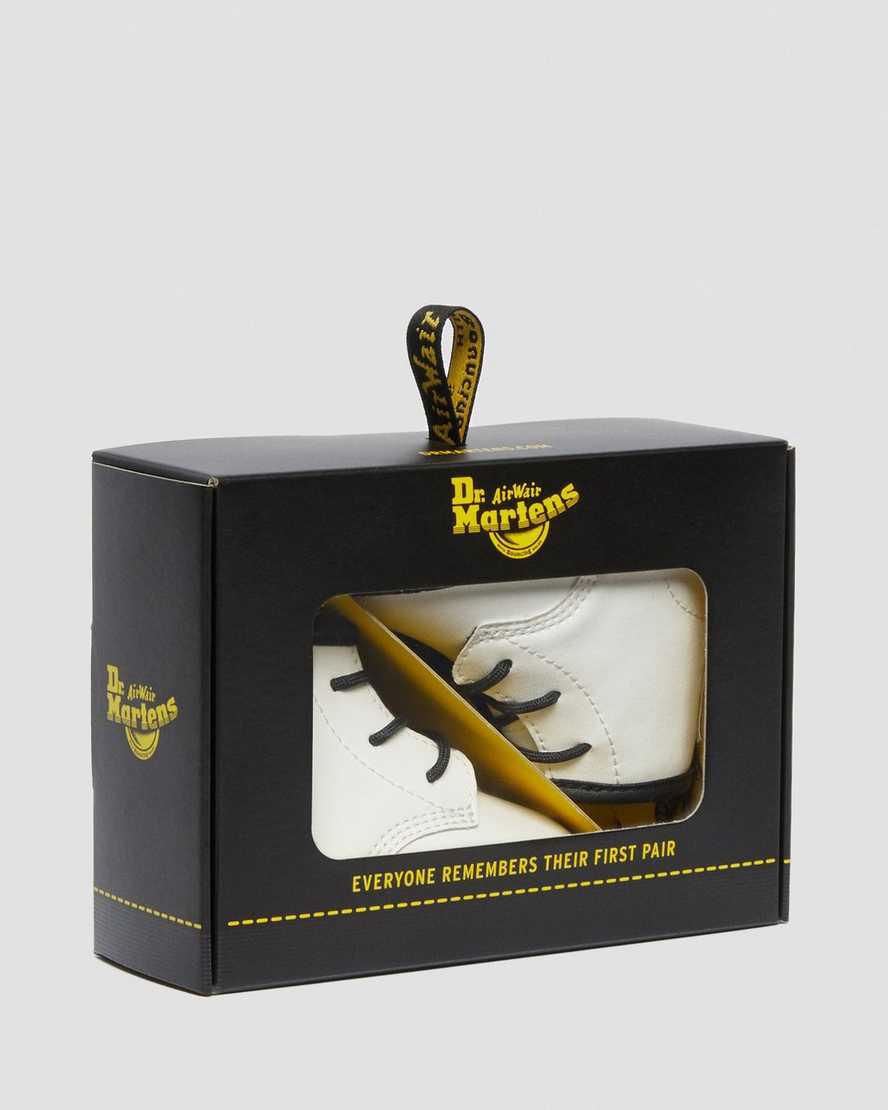 Dr Martens Newborn 1460 Auburn Deri Çocuk Bot Beyaz  Türkiye |  51289-VXUW