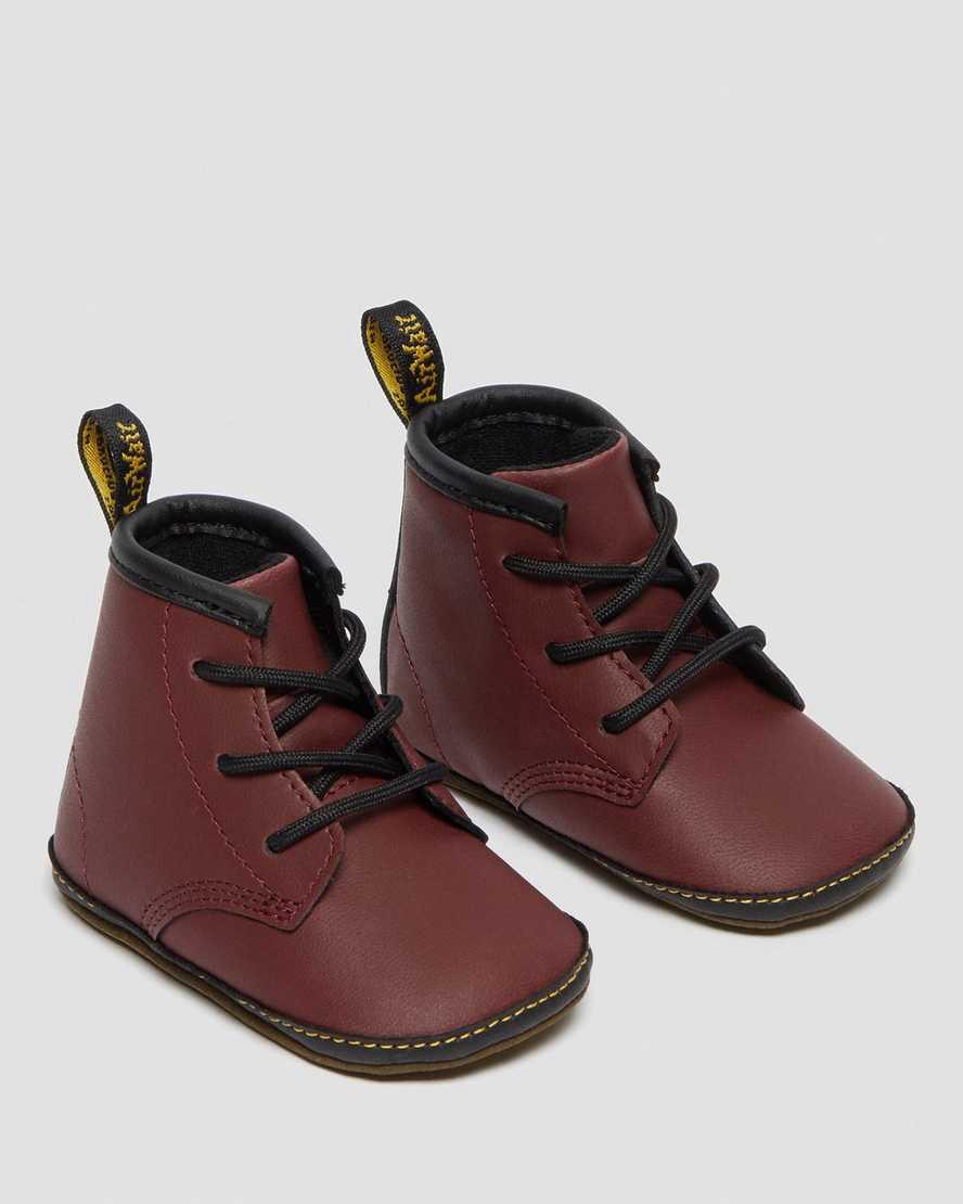 Dr Martens Newborn 1460 Auburn Deri Çocuk Bot Kırmızı  Türkiye |  68409-FBRJ