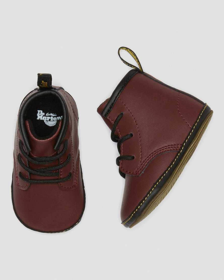 Dr Martens Newborn 1460 Auburn Deri Çocuk Bot Kırmızı  Türkiye |  68409-FBRJ