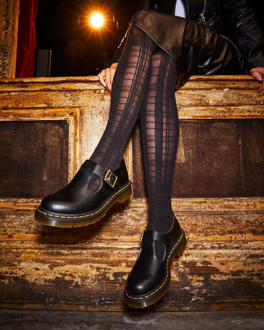 Dr Martens Polley Smooth Deri Kadın Mary Jane Ayakkabı Siyah  Türkiye |  45796-SPGM