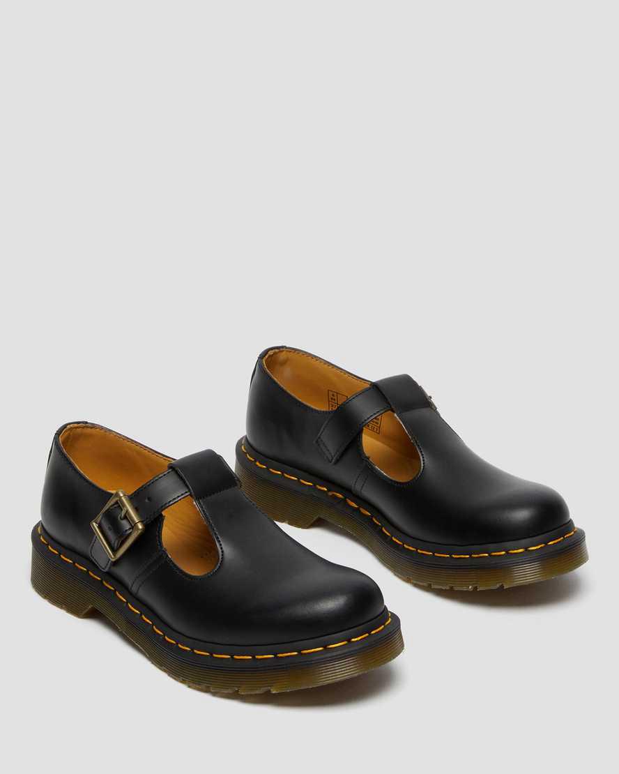 Dr Martens Polley Smooth Deri Kadın Mary Jane Ayakkabı Siyah  Türkiye |  45796-SPGM