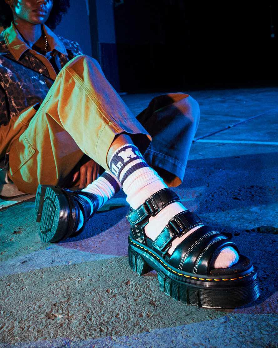 Dr Martens Ricki Nappa Lux Deri 3-Askılı Kadın Gladyatör Sandalet Siyah  Türkiye |  37042-NAYG