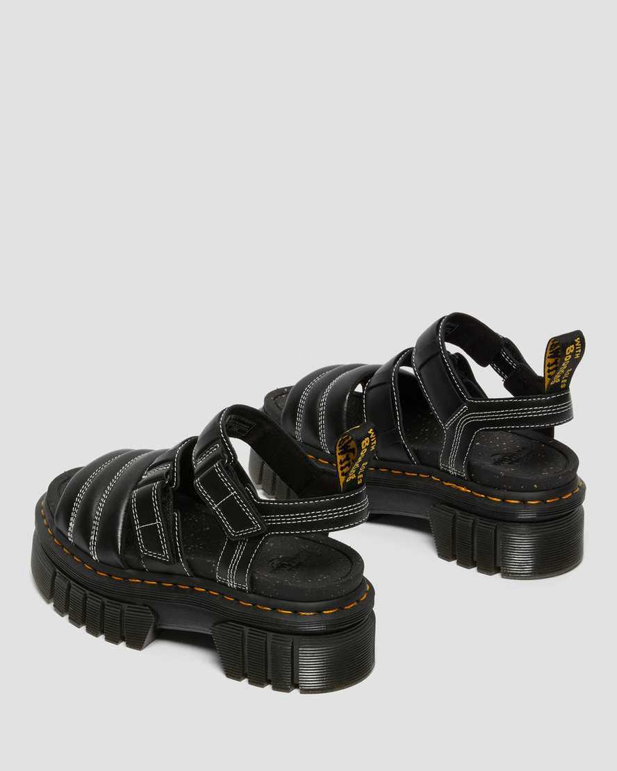 Dr Martens Ricki Nappa Lux Deri 3-Askılı Kadın Gladyatör Sandalet Siyah  Türkiye |  37042-NAYG