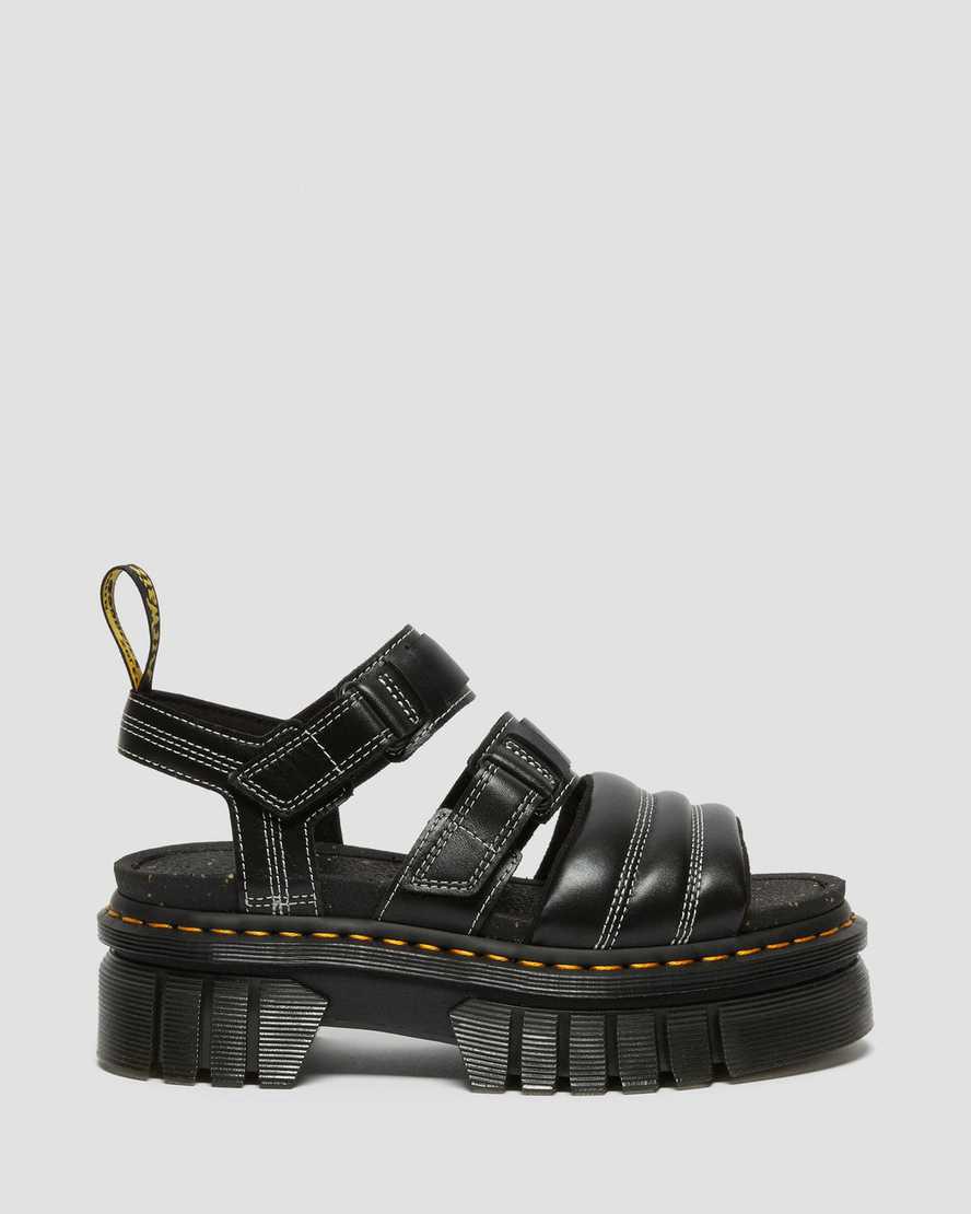 Dr Martens Ricki Nappa Lux Deri 3-Askılı Kadın Gladyatör Sandalet Siyah  Türkiye |  37042-NAYG