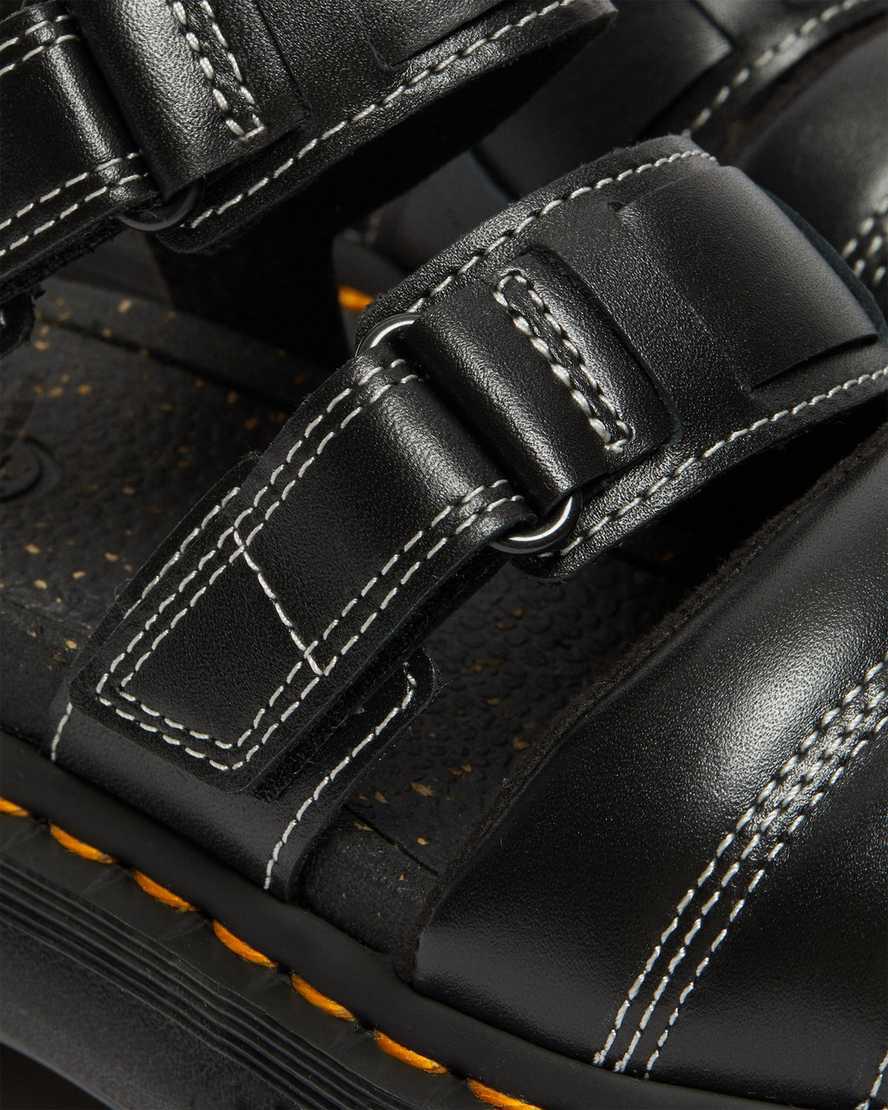 Dr Martens Ricki Nappa Lux Deri 3-Askılı Kadın Gladyatör Sandalet Siyah  Türkiye |  37042-NAYG