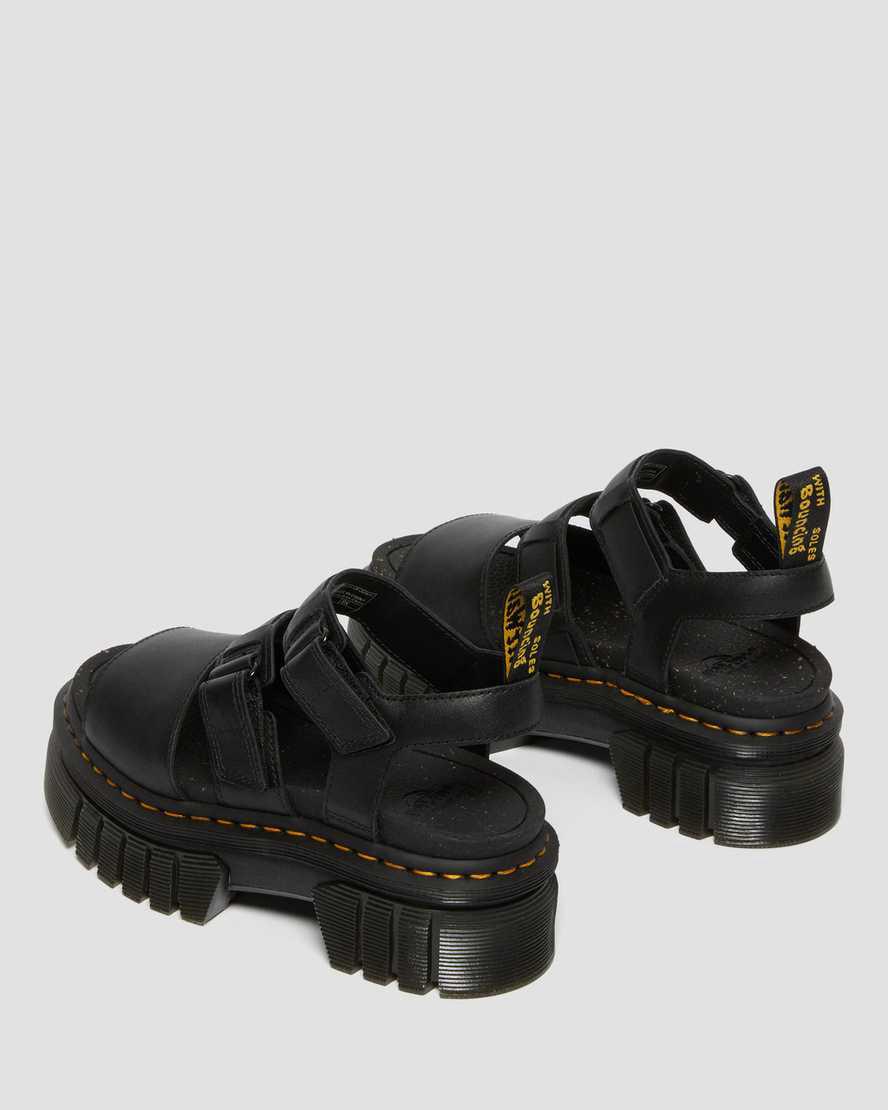 Dr Martens Ricki Nappa Lux Deri 3-Askılı Kadın Platform Sandalet Siyah  Türkiye |  45820-XTQH