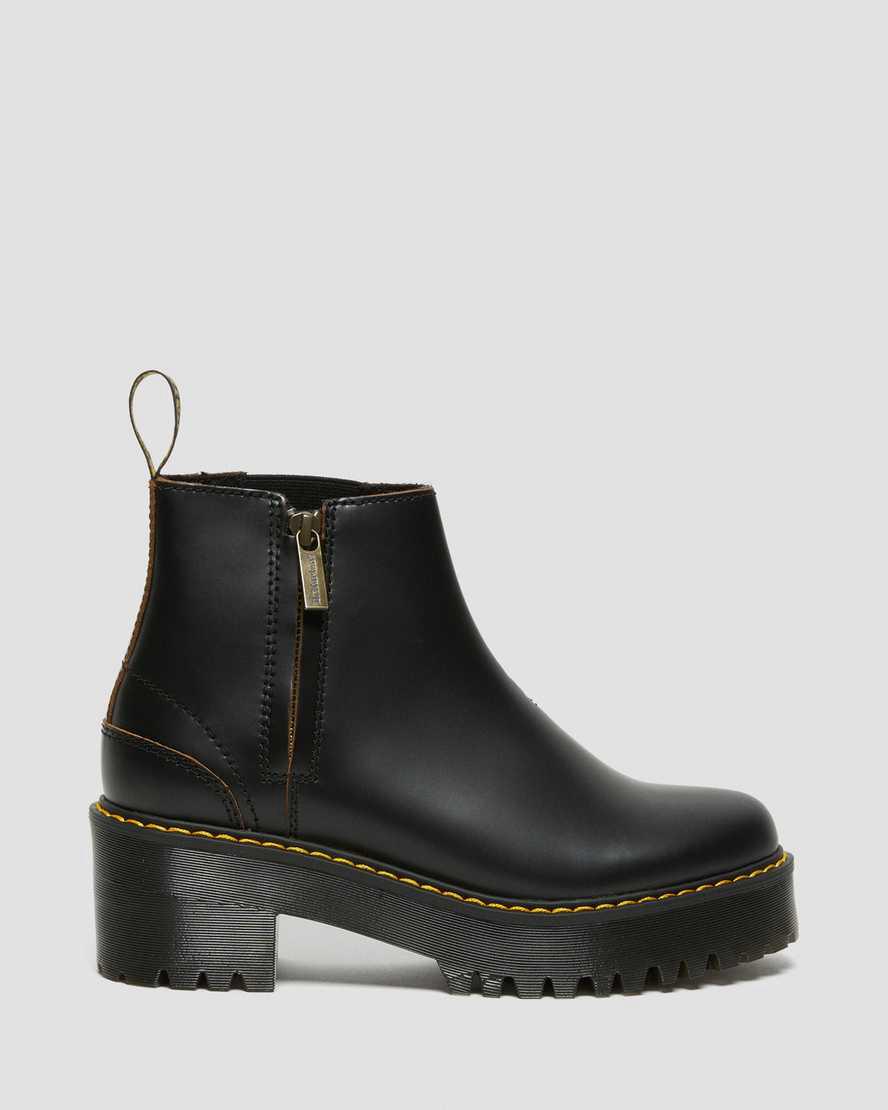 Dr Martens Rometty II Vintage Smooth Deri Kadın Chelsea Bot Siyah  Türkiye |  64731-MVFY