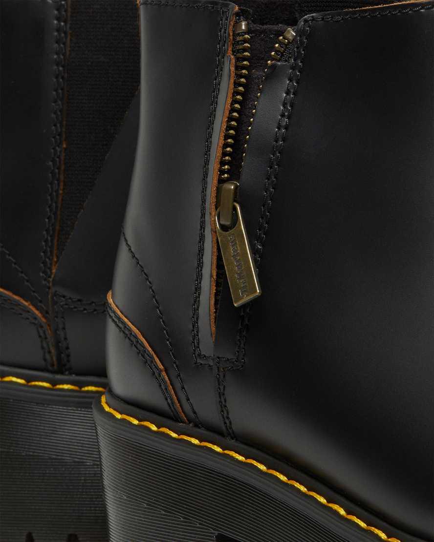 Dr Martens Rometty II Vintage Smooth Deri Chelsea Kadın Topuklu Bot Siyah  Türkiye |  72019-SOEX