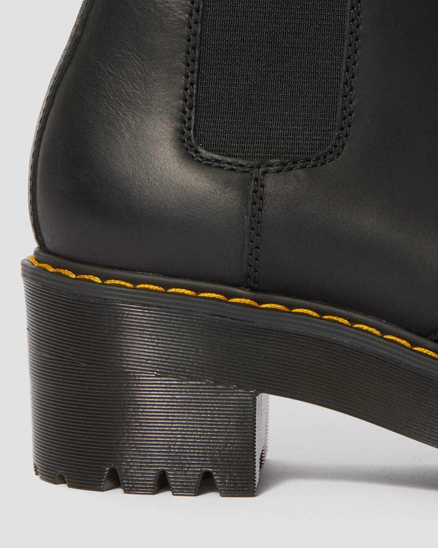 Dr Martens Rometty Wyoming Deri Platform Chelsea Kadın Bilek Boy Bot Siyah  Türkiye |  62148-OKPI