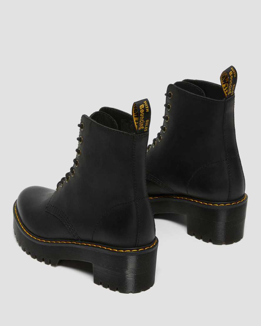 Dr Martens Shriver Hi Wyoming Deri Kadın Topuklu Bot Siyah  Türkiye |  72950-FWVT