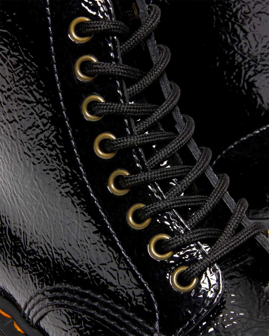 Dr Martens Sinclair Distressed Rugan Deri Platform Kadın Bilek Boy Bot Siyah  Türkiye |  45201-OLKG