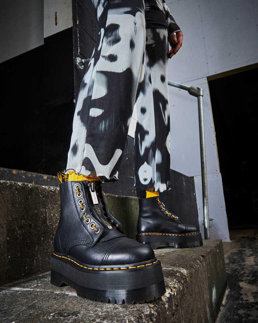 Dr Martens Sinclair Max Pisa Deri Kadın Kalın Taban Bot Siyah  Türkiye |  30684-XVIG