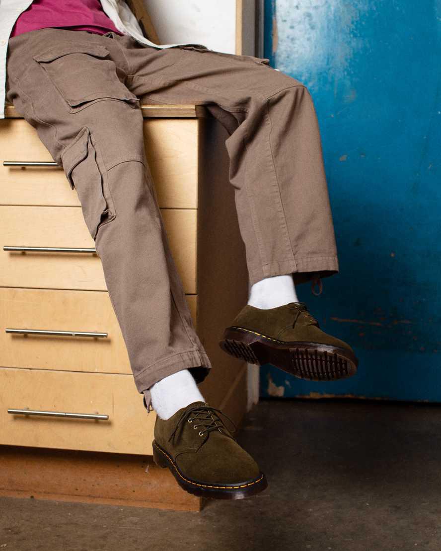 Dr Martens Smiths Repello Süet Elbise Erkek Oxford Ayakkabı Zeytin Yeşili  Türkiye |  72031-ETXD