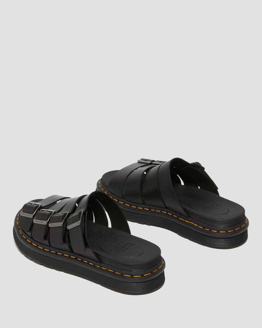 Dr Martens Tate Deri Kadın Terlik Siyah  Türkiye |  83965-QMKY