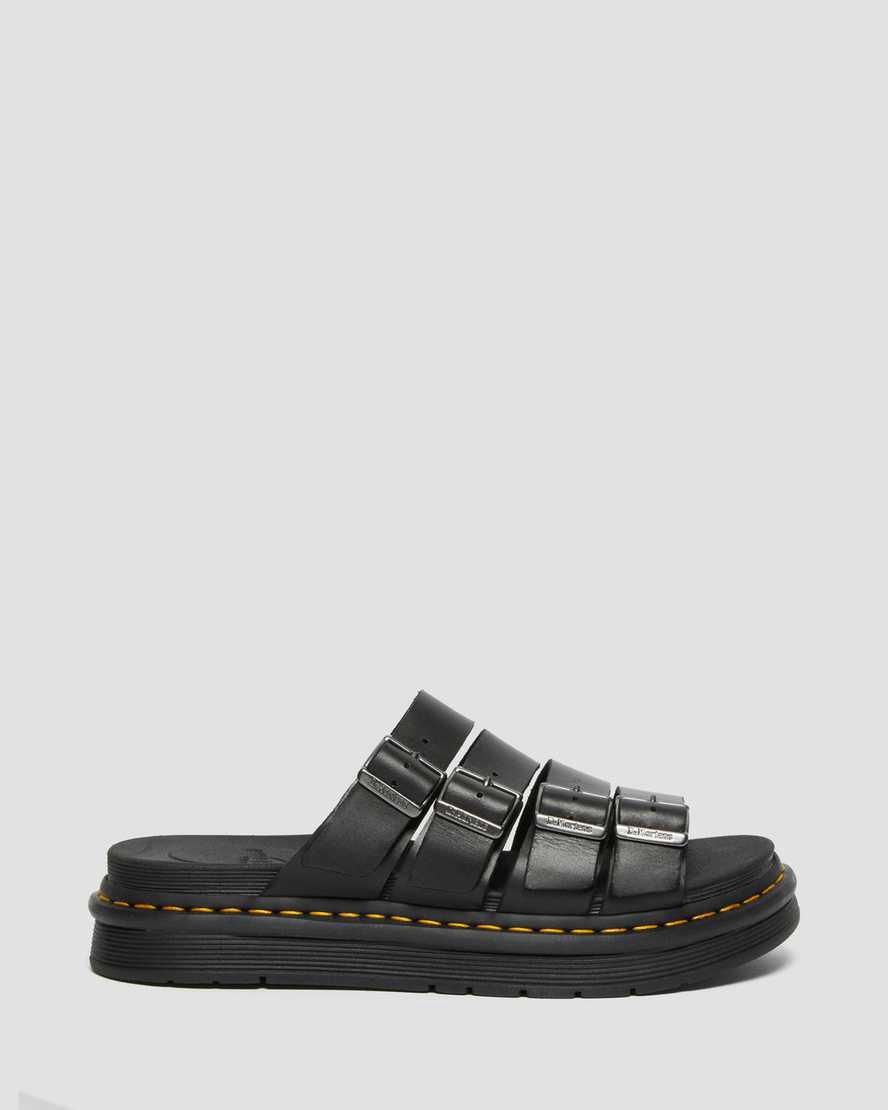 Dr Martens Tate Deri Kadın Terlik Siyah  Türkiye |  83965-QMKY