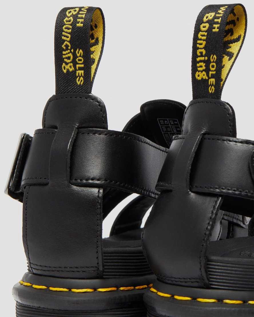 Dr Martens Terry Deri Askılı Erkek Sandalet Siyah  Türkiye |  81673-JTBS