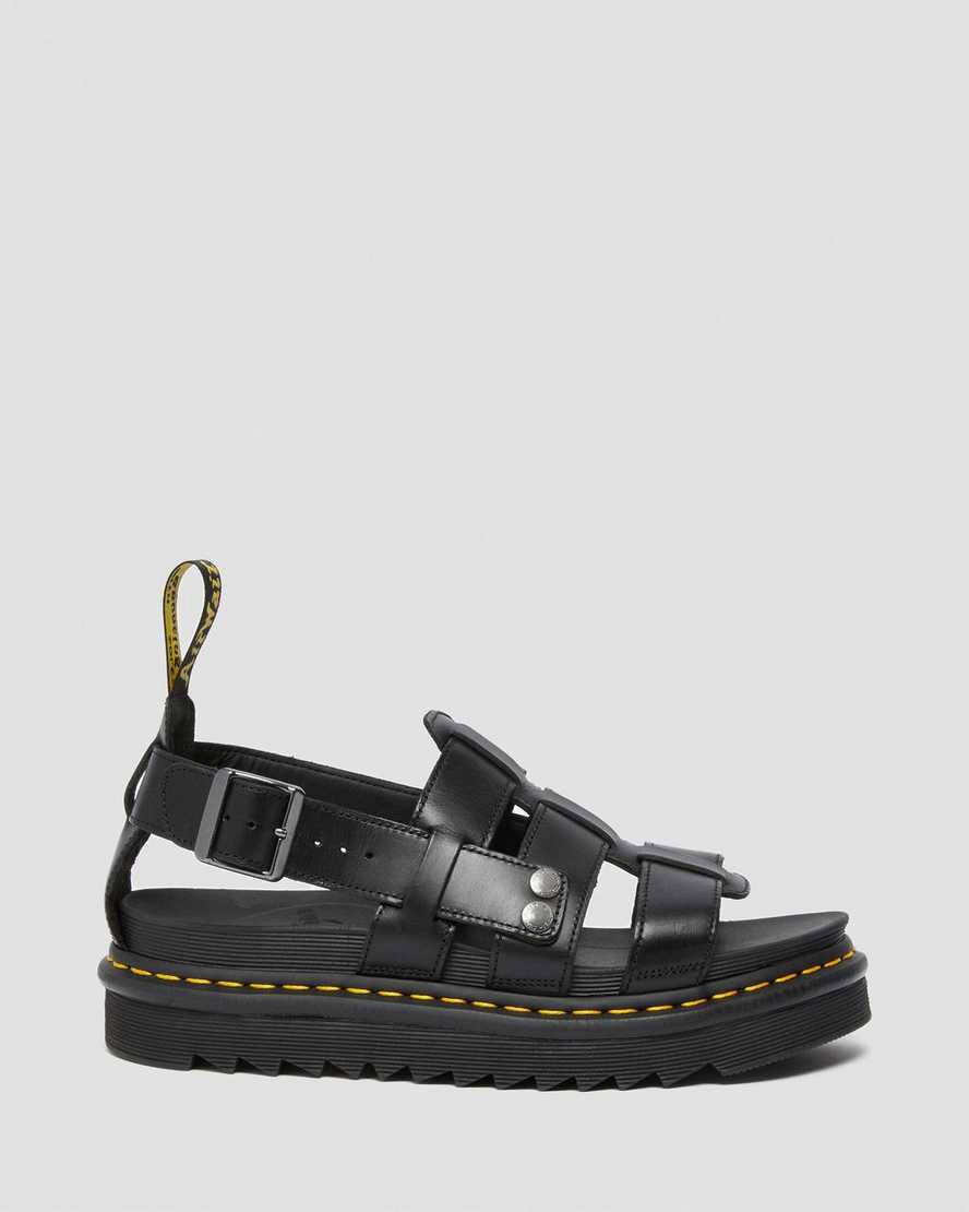 Dr Martens Terry Deri Askılı Erkek Sandalet Siyah  Türkiye |  81673-JTBS