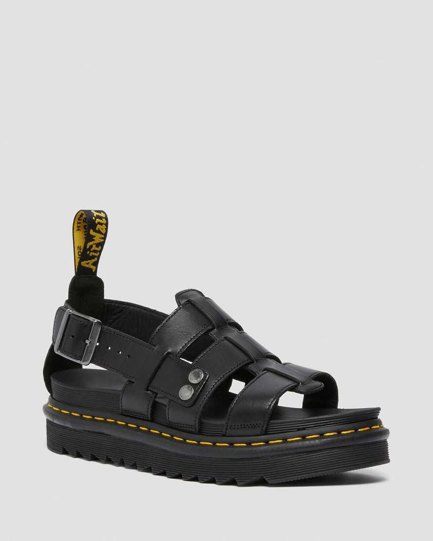 Dr Martens Terry Deri Askılı Erkek Sandalet Siyah  Türkiye |  81673-JTBS
