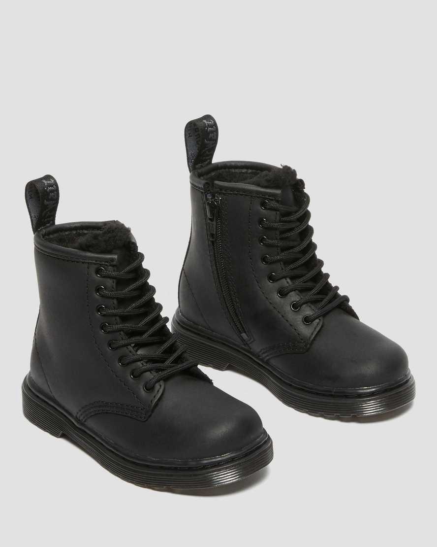 Dr Martens Toddler 1460 Faux Fur Astar Çocuk Bot Siyah  Türkiye |  17423-PNKV