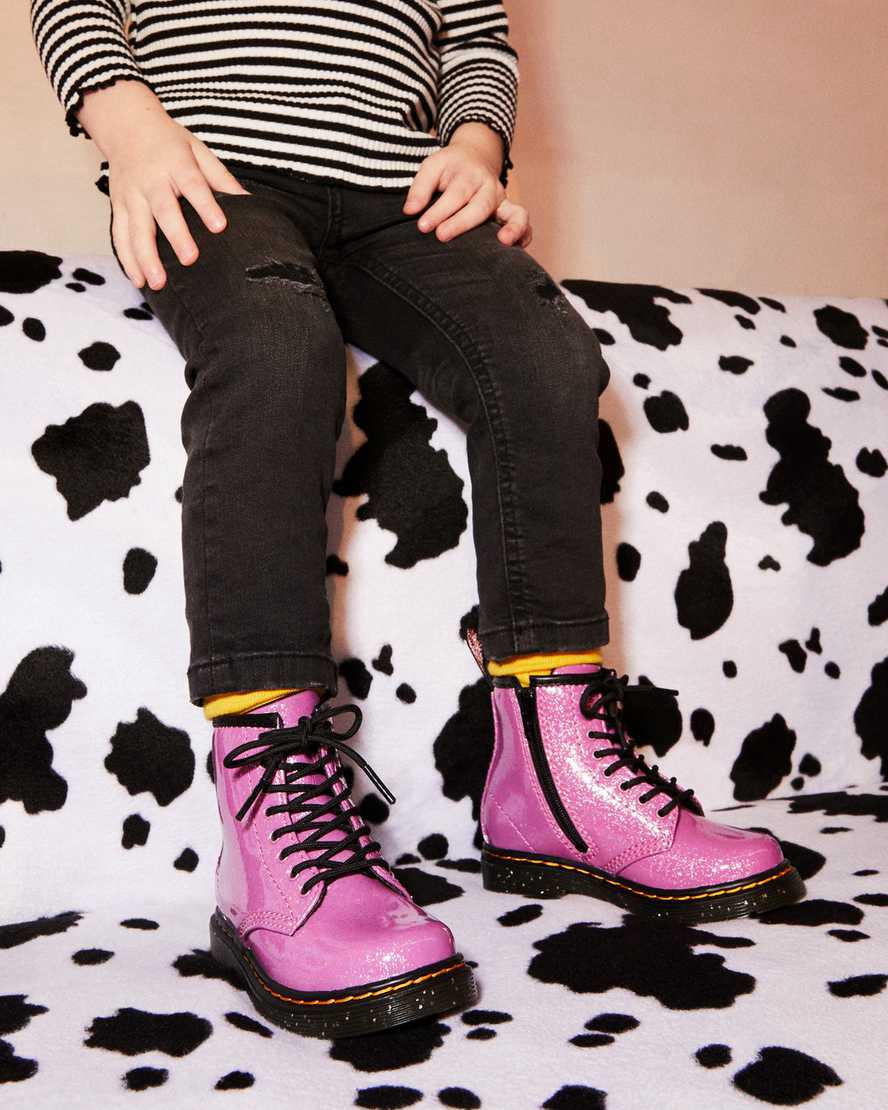 Dr Martens Toddler 1460 Glitter Çocuk Bağcıklı Bot Pembe  Türkiye |  05631-DIOV