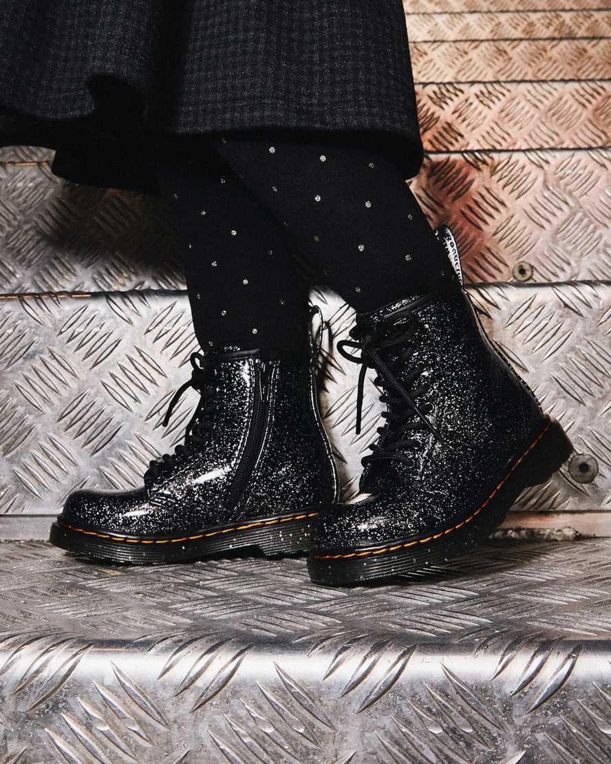 Dr Martens Toddler 1460 Glitter Çocuk Bağcıklı Bot Siyah  Türkiye |  38452-DJAK