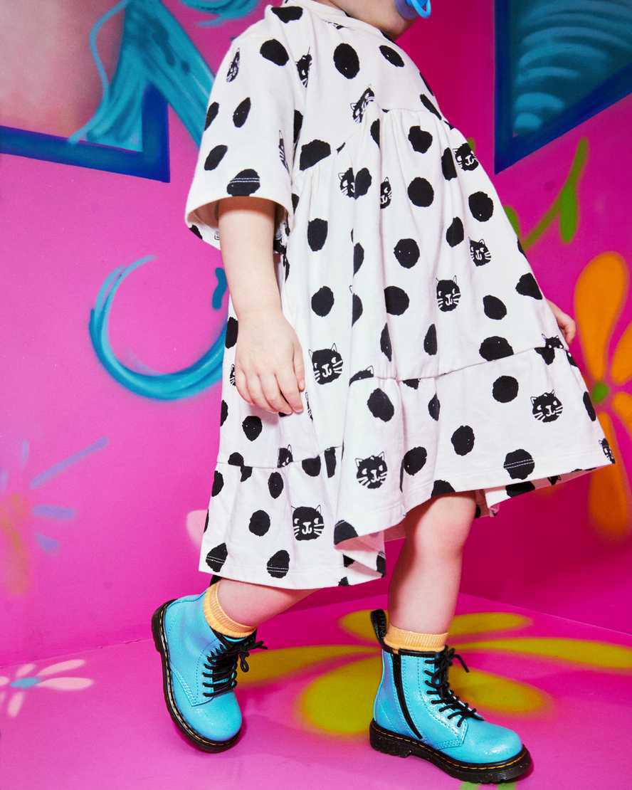 Dr Martens Toddler 1460 Glitter Çocuk Bağcıklı Bot Turkuaz  Türkiye |  76982-MYHS