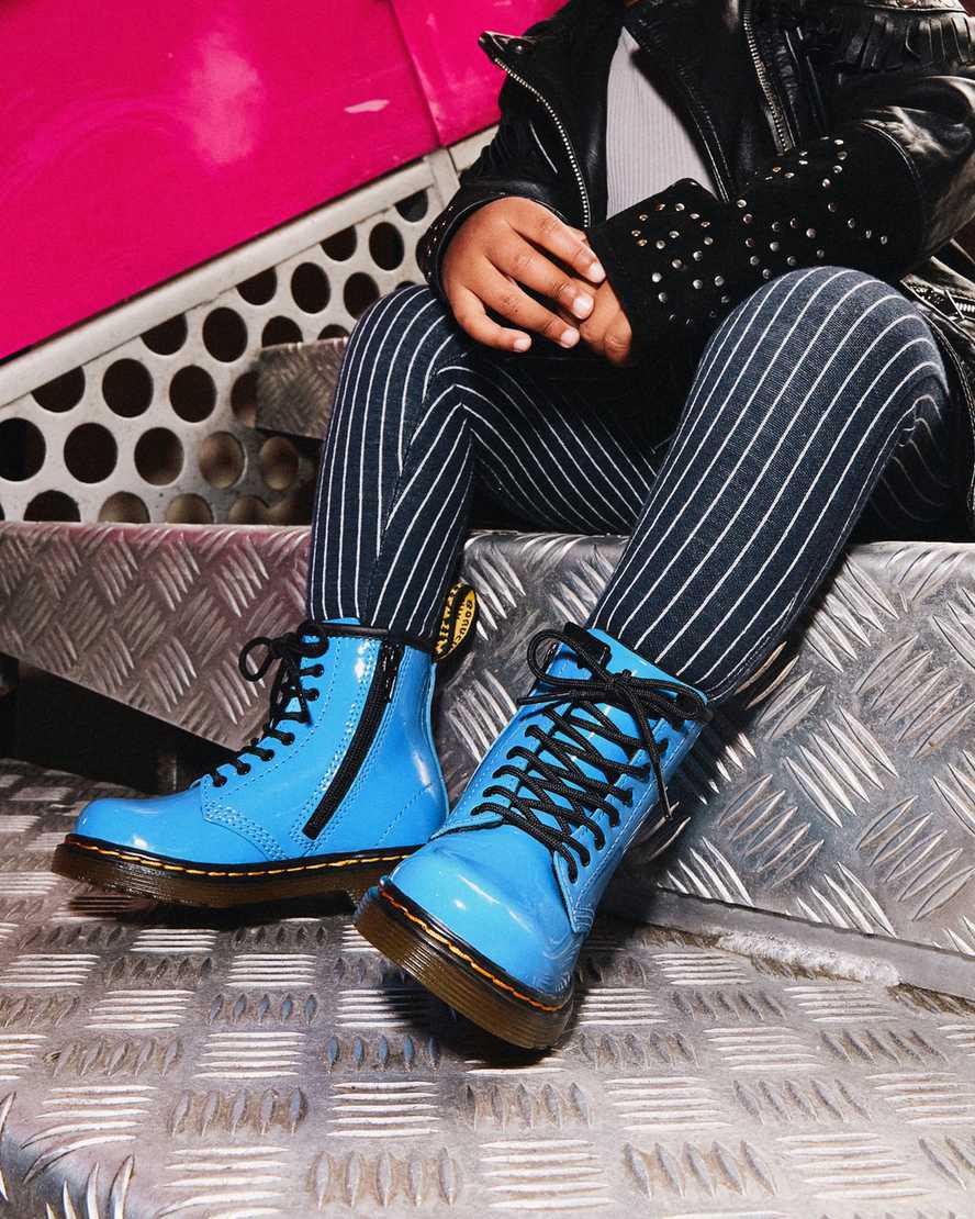 Dr Martens Toddler 1460 Rugan Deri Çocuk Bağcıklı Bot Mavi  Türkiye |  69372-KLMT