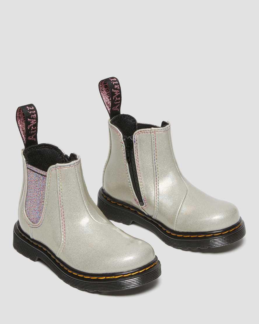 Dr Martens Toddler 2976 Sparkle Rays Çocuk Chelsea Bot Gümüş  Türkiye |  02869-VGNJ