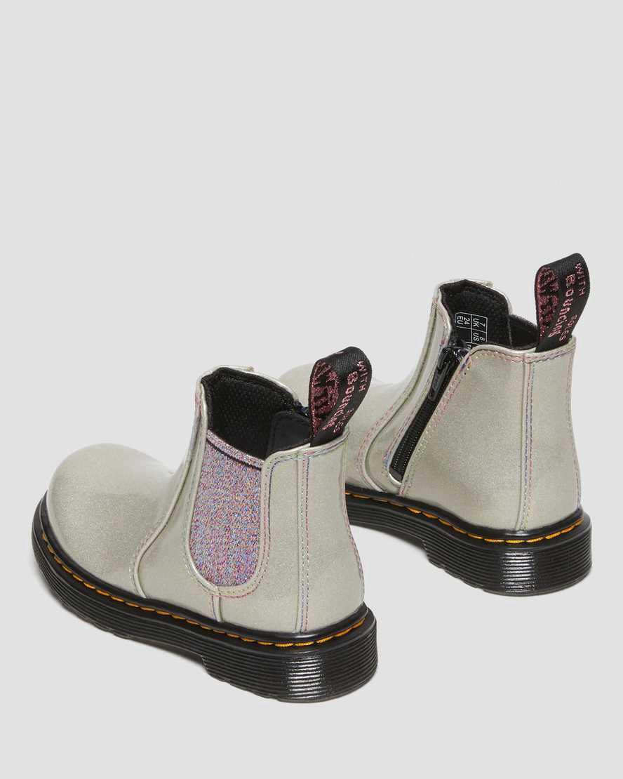 Dr Martens Toddler 2976 Sparkle Rays Çocuk Chelsea Bot Gümüş  Türkiye |  02869-VGNJ