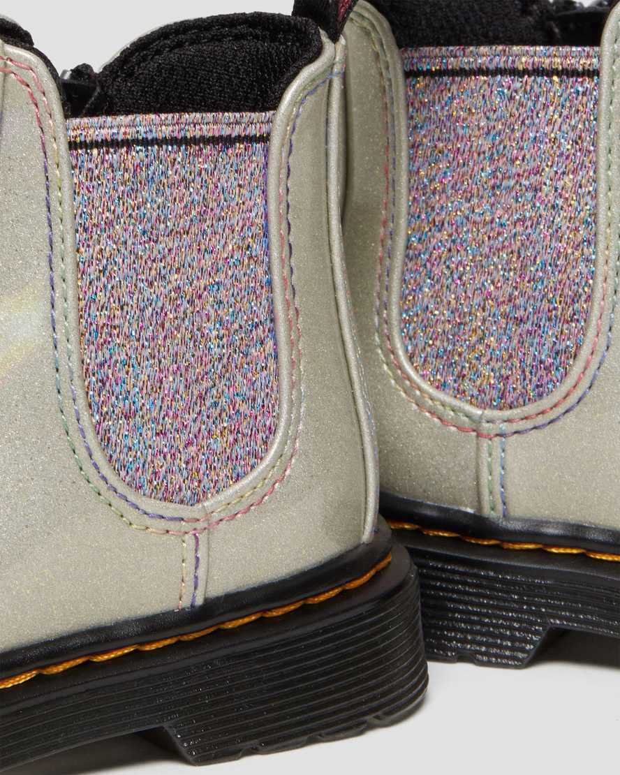 Dr Martens Toddler 2976 Sparkle Rays Çocuk Chelsea Bot Gümüş  Türkiye |  02869-VGNJ