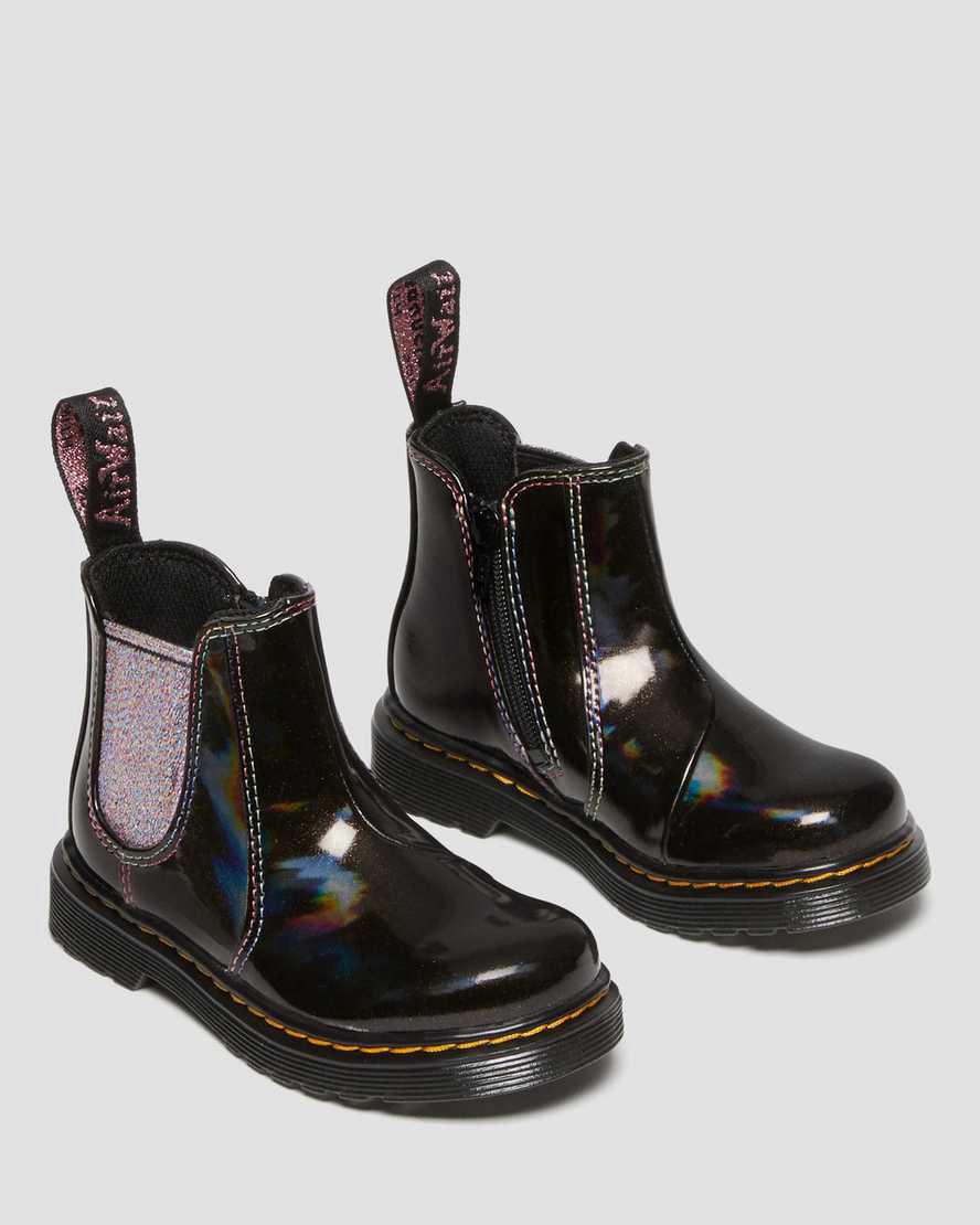 Dr Martens Toddler 2976 Sparkle Rays Çocuk Chelsea Bot Siyah  Türkiye |  19402-EMSP