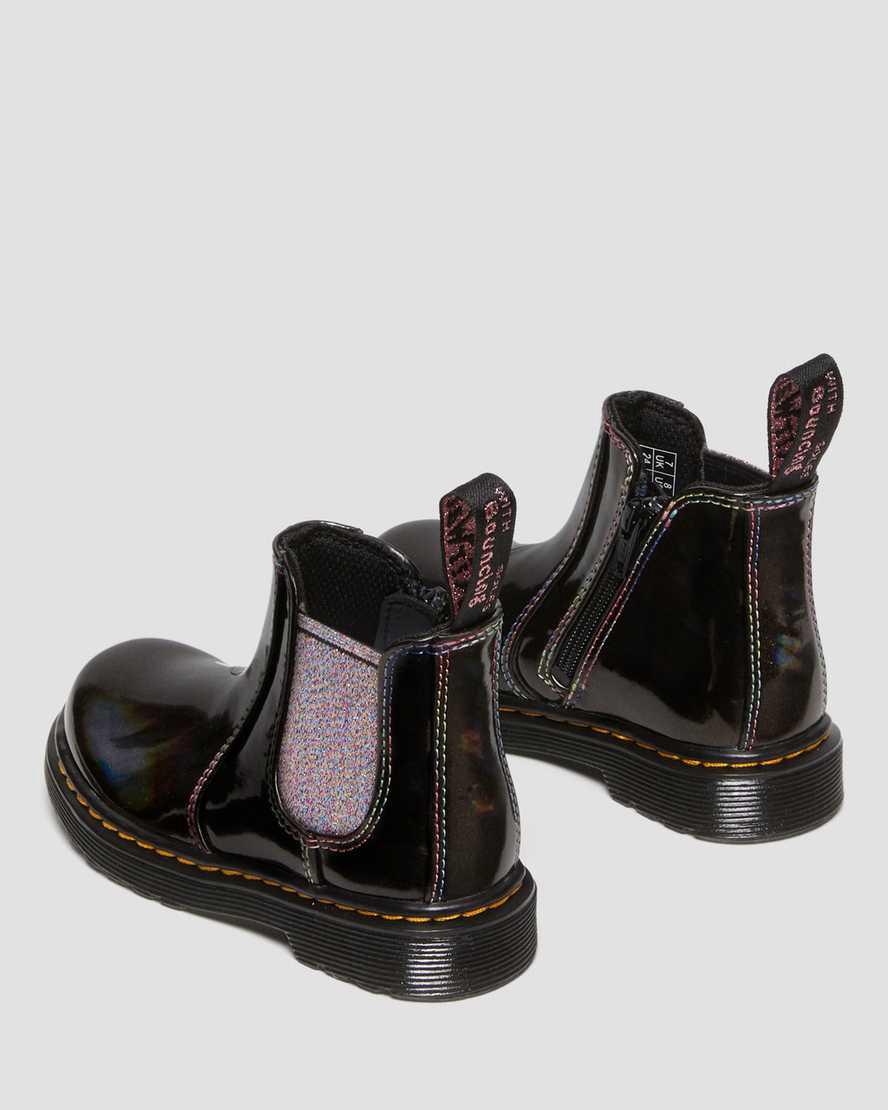 Dr Martens Toddler 2976 Sparkle Rays Çocuk Chelsea Bot Siyah  Türkiye |  19402-EMSP