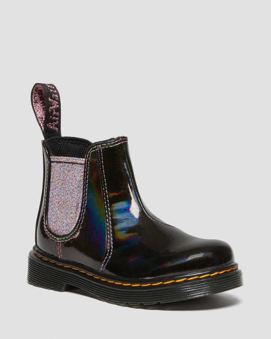 Dr Martens Toddler 2976 Sparkle Rays Çocuk Chelsea Bot Siyah  Türkiye |  19402-EMSP