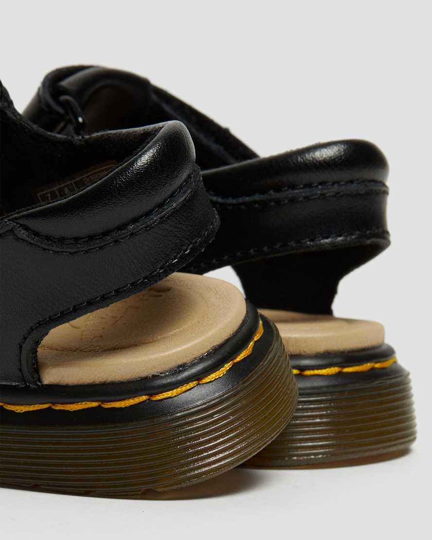 Dr Martens Toddler Moby II Deri Cırt Cırt Çocuk Sandalet Siyah  Türkiye |  01394-LEAY